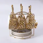 LEOPARD TEACUP COLLECTION SET tag1