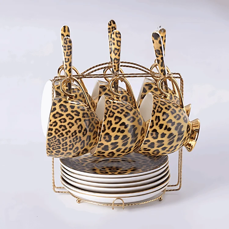 LEOPARD TEACUP COLLECTION SET -  - #tag1#