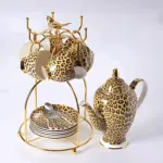 LEOPARD TEACUP COLLECTION SET tag1