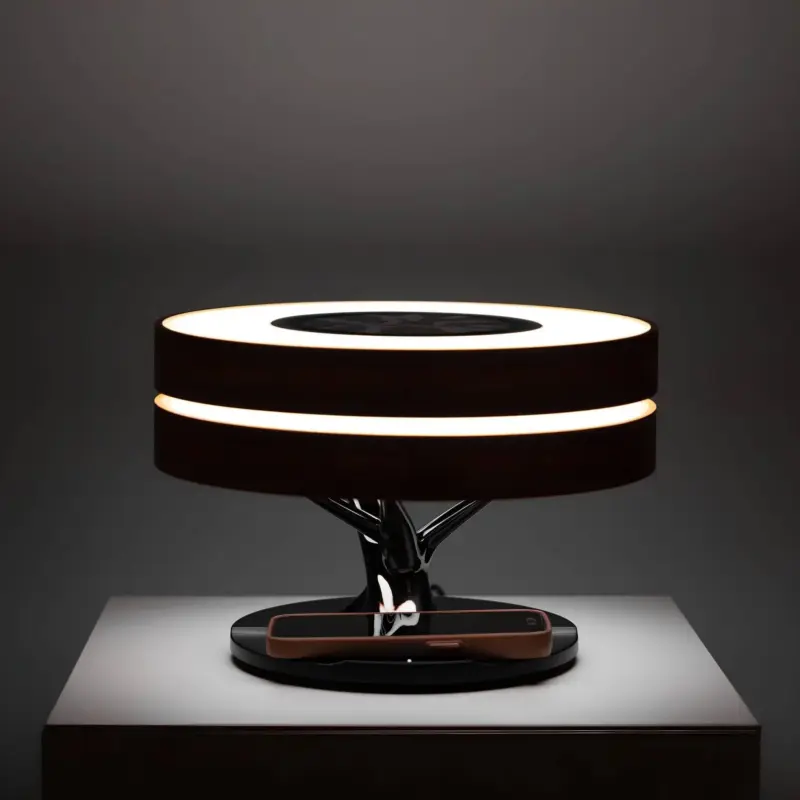 LaSerieModerneTischlampemitLautsprecherundKabellosemLadegerat LEDMinimalistischesDesign3