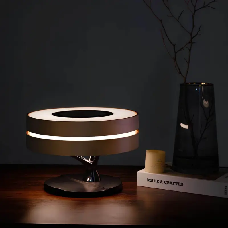 LaSerieModerneTischlampemitLautsprecherundKabellosemLadegerat LEDMinimalistischesDesign5