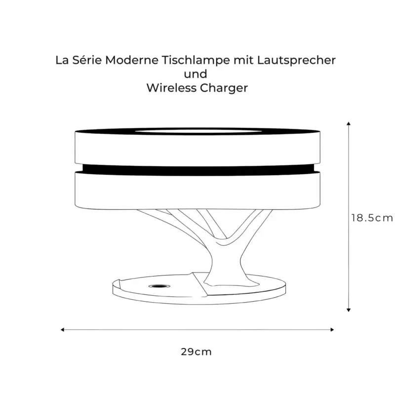 LaSerieModerneTischlampemitLautsprecherundKabellosemLadegerat LEDMinimalistischesDesign8