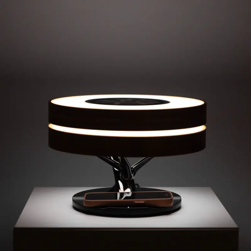 La Serie Modern Table Lamp with Speaker and Wireless Charger tag1