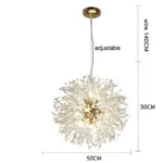 Lampadario moderno semplice lampada negozio di abbigliamento lampada da camera da letto in cristallo tarassaco luce.jpg 640x640 5f57d60f 1f0c 4a37 9afb 85190fa39552