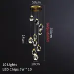 Lampade a sospensione moderne in cristallo di diamanti soggiorno sala da pranzo camera da letto cucina.jpg 640x640 c5103e08 3546 4f3e 80d4 810c391d56bc