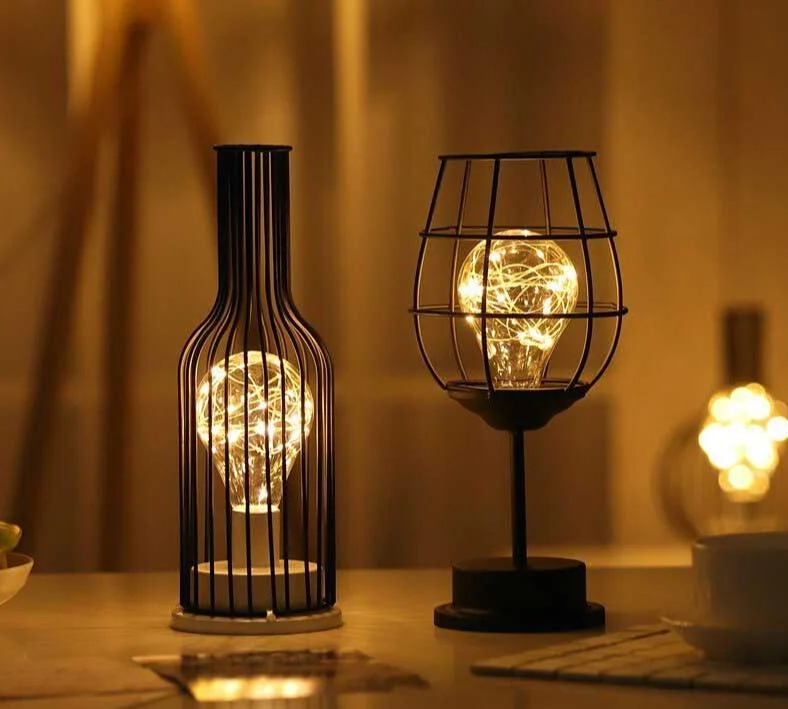 Lampe de Chevet Industriel Noir -