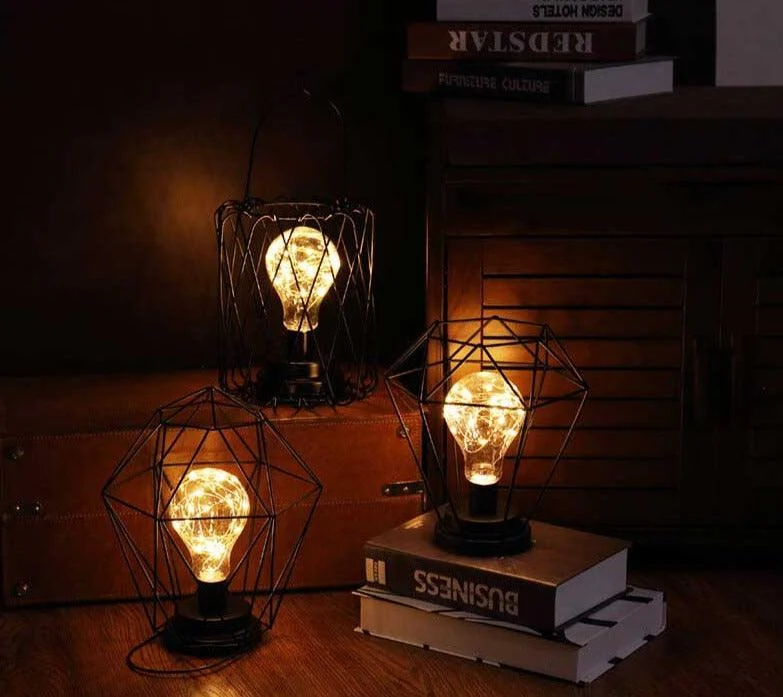 Lampe de Chevet Industriel Noir -