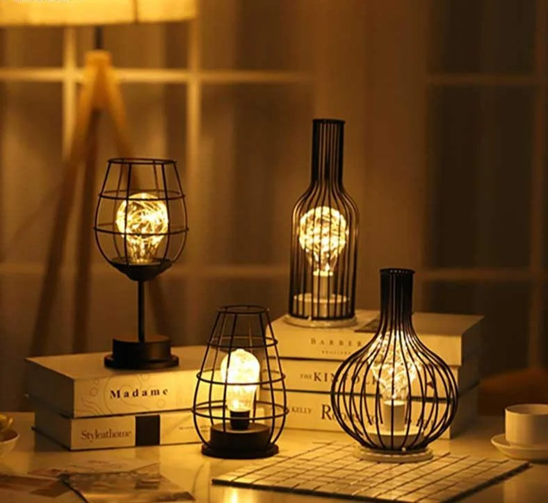 Lampe de Chevet Industriel Noir -