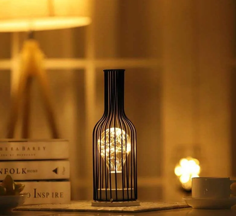 Lampe de Chevet Industriel Noir -