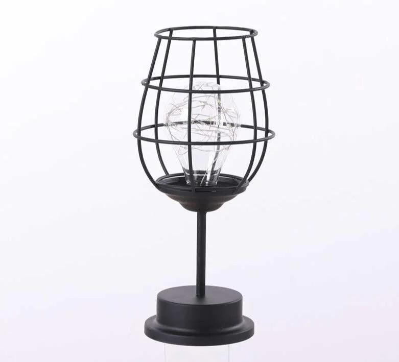 Lampe de Chevet Industriel Noir -