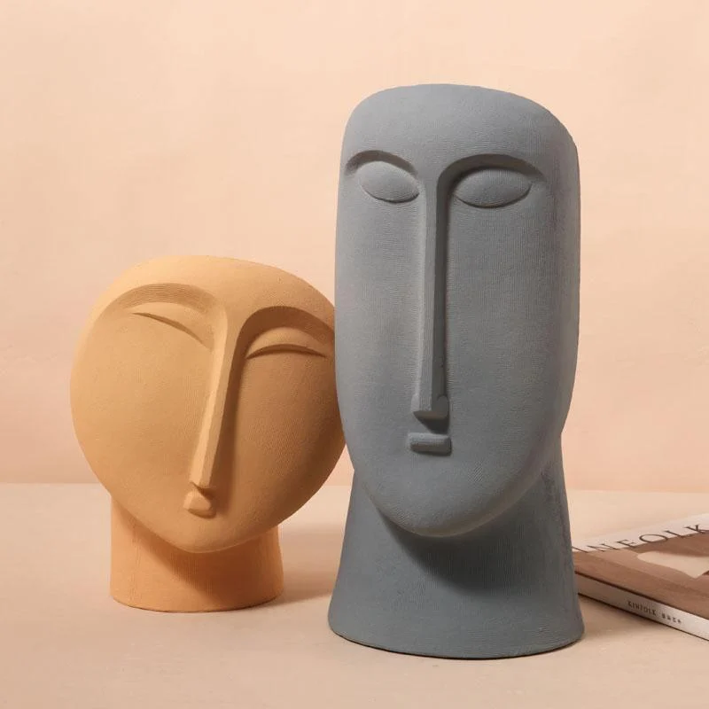 Landon Abstract Face Vases -