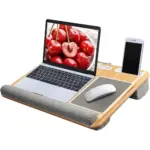 Lapdesk Fits up to 17 inches Laptop Desk Laptop Stand with Tablet and Phone Holder Built