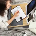 Lapdesk Fits up to 17 inches Laptop Desk Laptop Stand with Tablet and Phone Holder Built 2f29e54c af7e 438a 996e 1a7c5d23a625