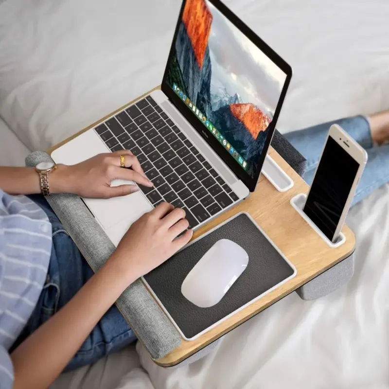 Lapdesk Fits up to 17 inches Laptop Desk Laptop Stand with Tablet and Phone Holder Built bedcf451 3da7 415b 8c7b 7adbfe442ec3