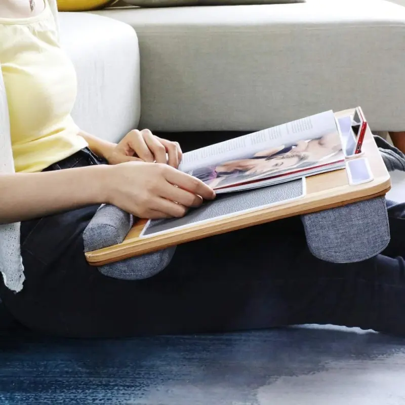 Lapdesk Fits up to 17 inches Laptop Desk Laptop Stand with Tablet and Phone Holder Built f10db5be 4a29 457f 8d48 57e91070598b