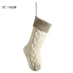 Large Cable Knitted Christmas Stocking 13 Colours Lilly Lula