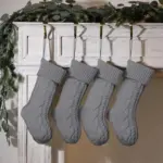 Large Cable Knitted Christmas Stocking 13 Colours Lilly Lula