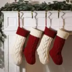 Large Cable Knitted Christmas Stocking 13 Colours Lilly Lula
