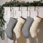 Large Cable Knitted Christmas Stocking 13 Colours Lilly Lula