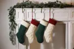 Large Cable Knitted Christmas Stocking 13 Colours Lilly Lula