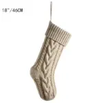 Large Cable Knitted Christmas Stocking 13 Colours Lilly Lula