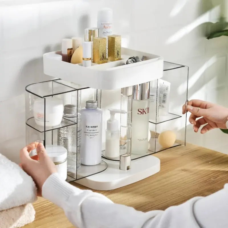 Large-Capacity-Cosmetic-Organizer-Dustproof-Makeup-Storage-Box-Organizador-De-Maquillaje-Desktop-Clear-Rangement-Makeup-Holder Large Capacity Cosmetic Organizer Dustproof Makeup Storage Box Organizador De Maquillaje Desktop Clear Rangement Makeup Holder