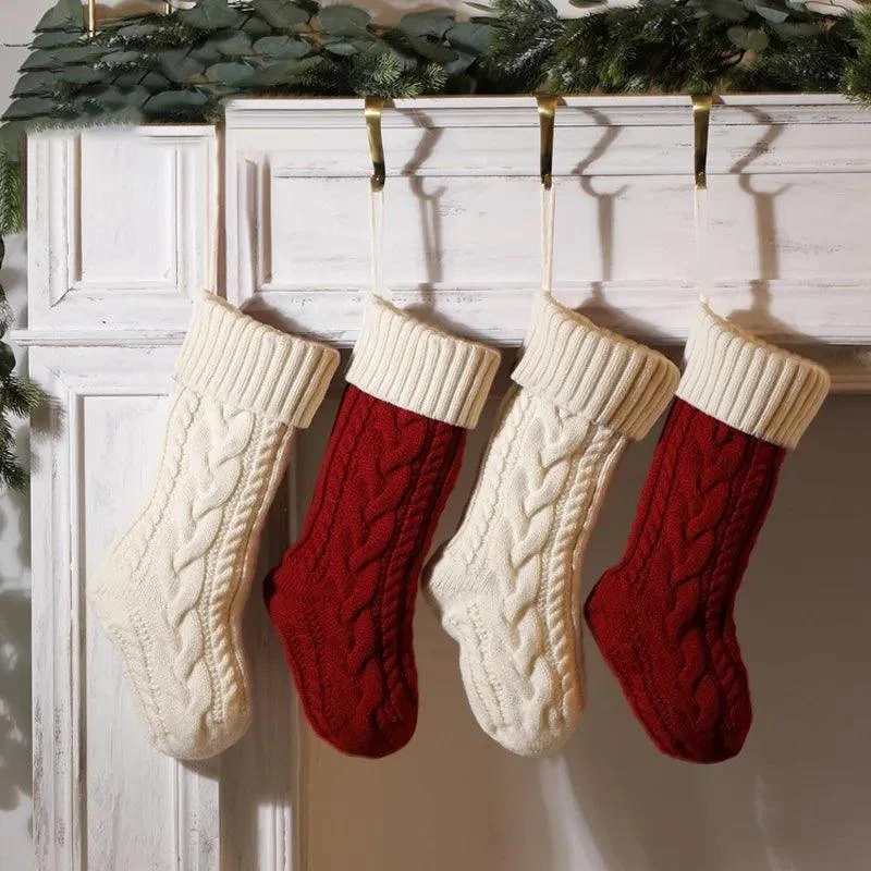 Large Christmas Hand Knitted Gift Socks -