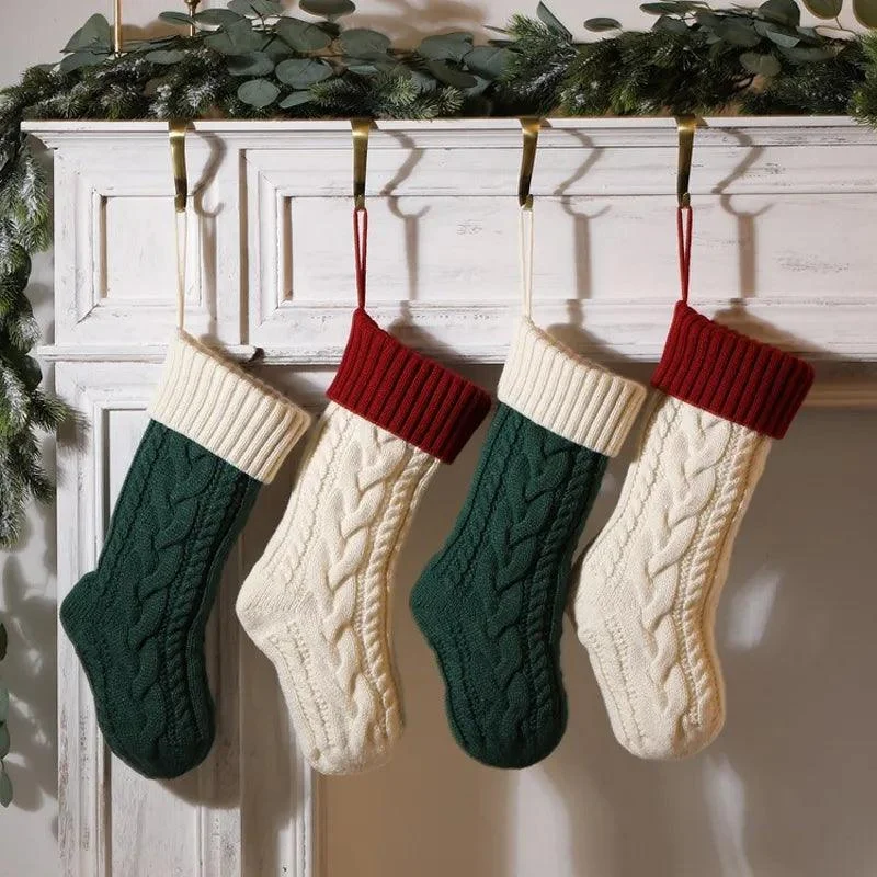 Large Christmas Hand Knitted Gift Socks -