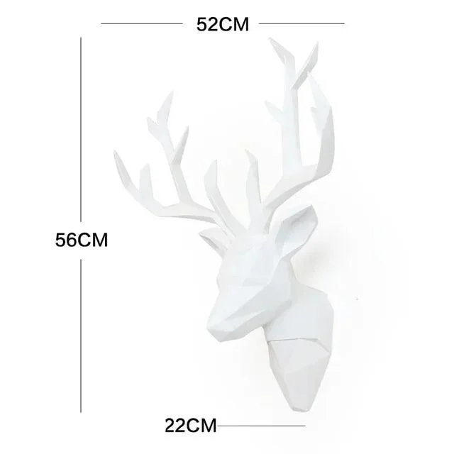Large Deer Head Statue - Antlers - Home Decor - Wedding Accessory -  - #tag1#