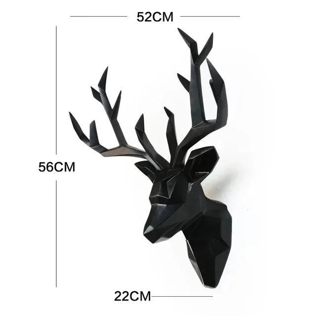 Large Deer Head Statue - Antlers - Home Decor - Wedding Accessory -  - #tag1#