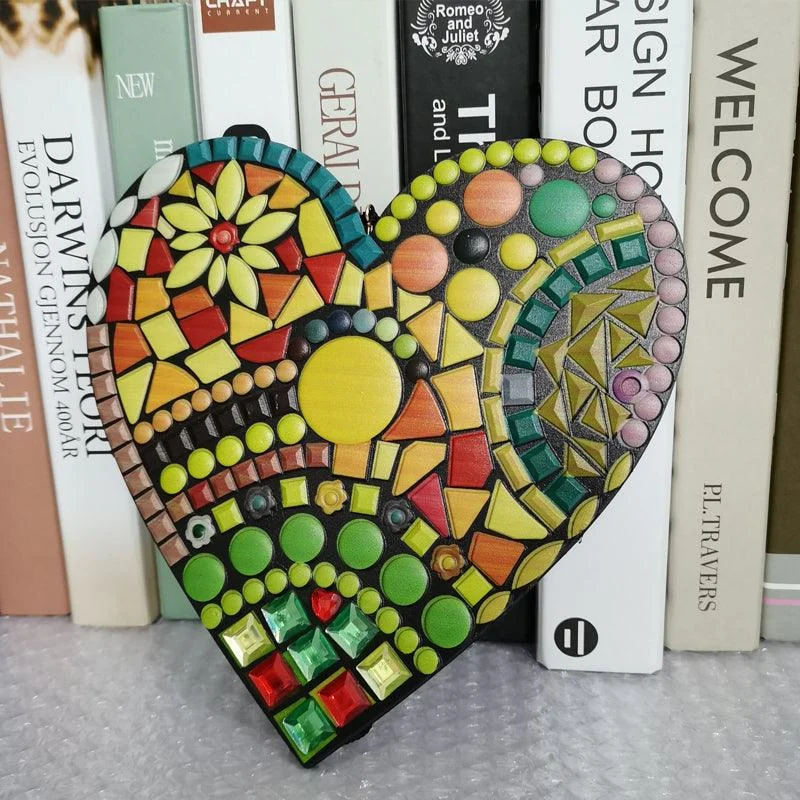 Large Garden Mosaic Heart Decoration -  - #tag1#