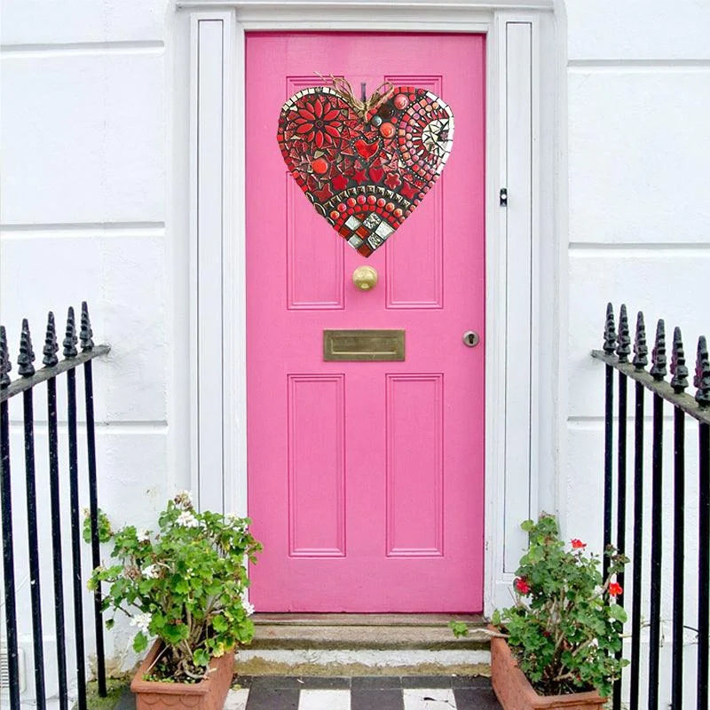 Large Garden Mosaic Heart Decoration -  - #tag1#