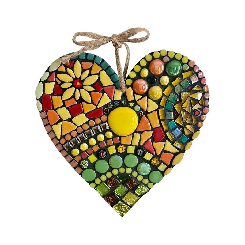 Large Garden Mosaic Heart Decoration -  - #tag1#