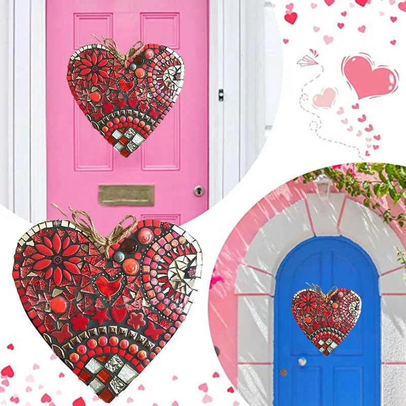 Large Garden Mosaic Heart Decoration -  - #tag1#