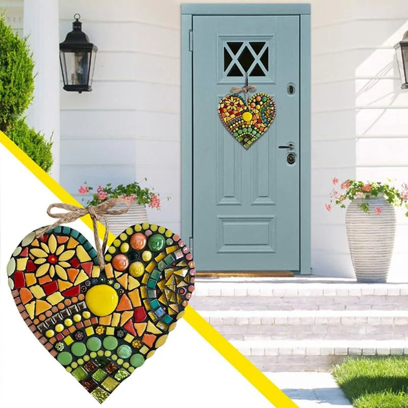 Large Garden Mosaic Heart Decoration -  - #tag1#
