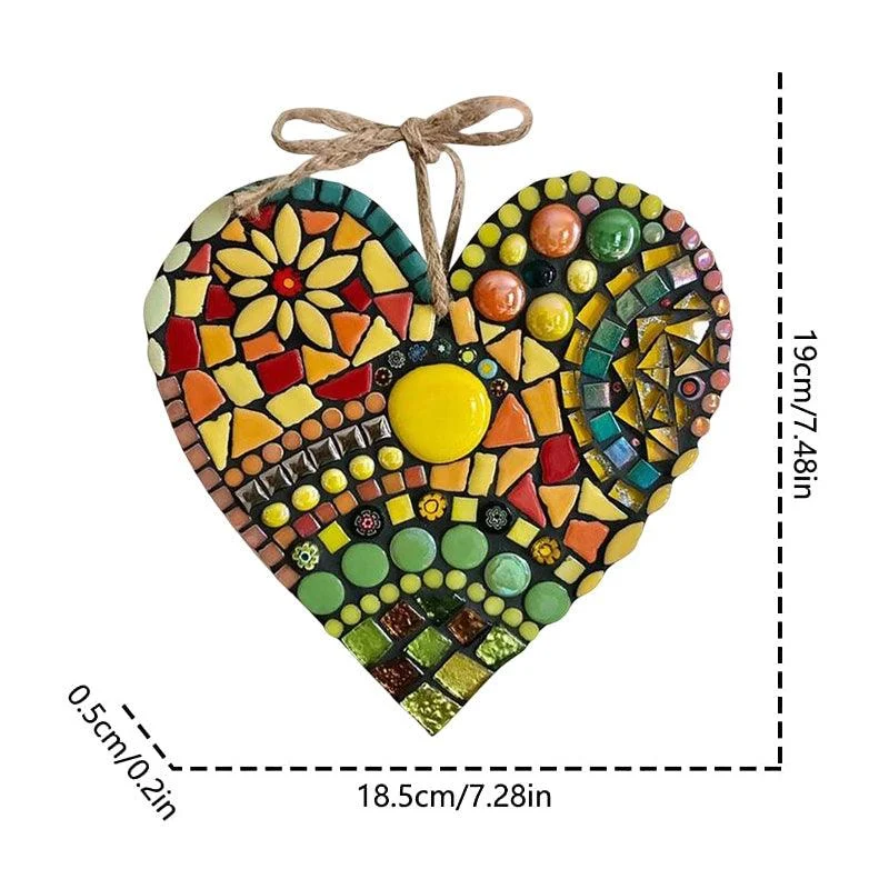 Large Garden Mosaic Heart Decoration -  - #tag1#