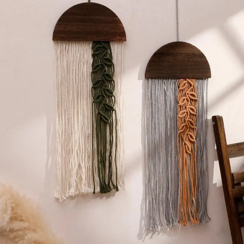 Large wall hanging Wall hanging with tassels Boho Home Decoration Ibiza style tag1