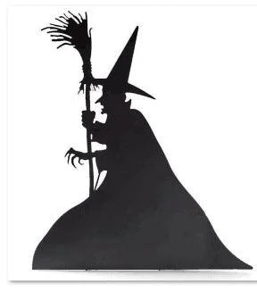 Laser Engraved Metal Iron Art Halloween Witch Decoration Crafts -  - #tag1#