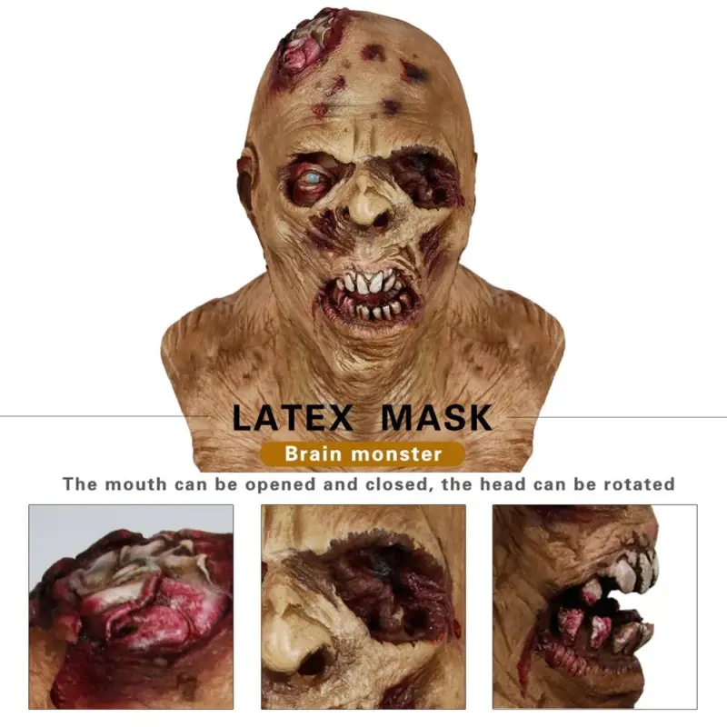 Latex Zombie Zombie Headgear Halloween Props Hanging Ghost Witch tag1
