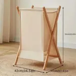 Laundry Basket Solid Wood tag1