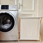 Laundry Basket Solid Wood tag1