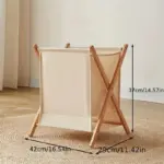Laundry Basket Solid Wood tag1