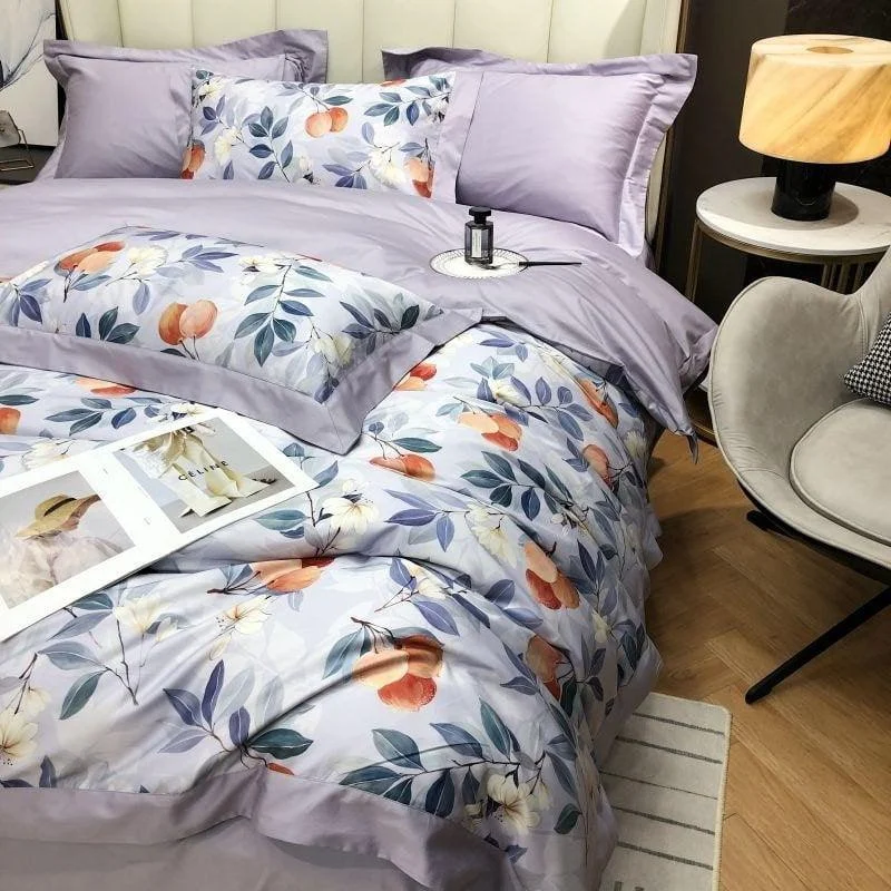 Lavender Bloom Duvet Cover Set (Egyptian Cotton) -  - #tag1#