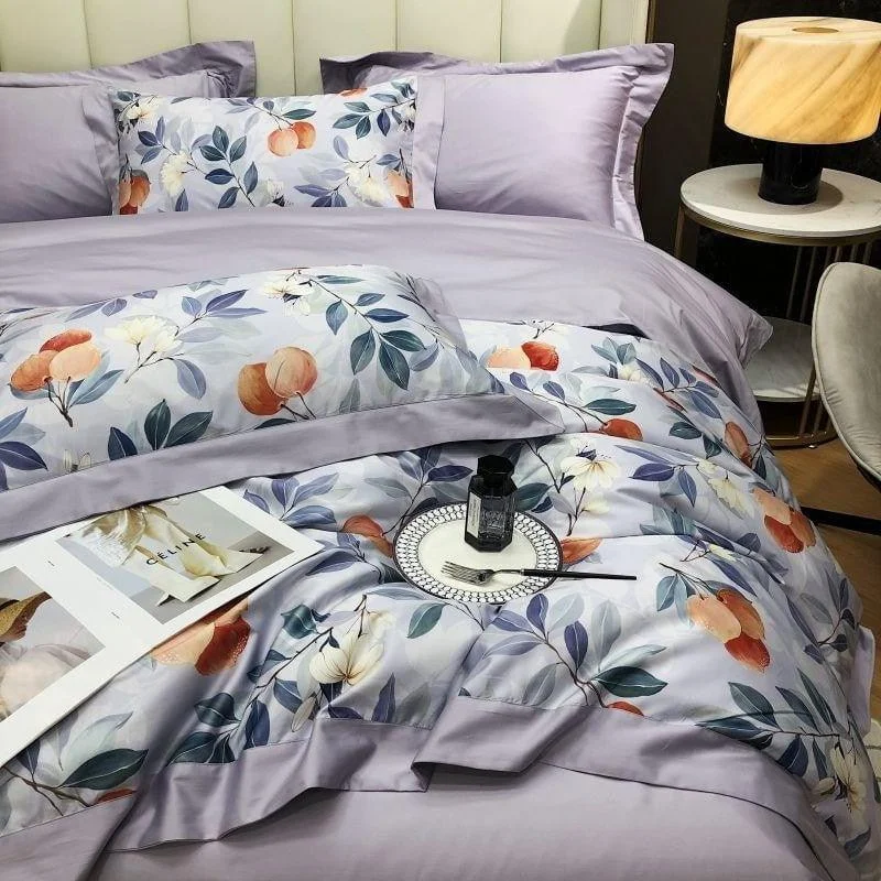 Lavender Bloom Duvet Cover Set (Egyptian Cotton) -  - #tag1#