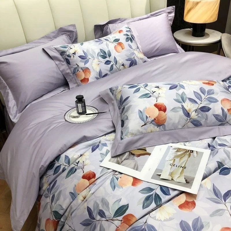 Lavender Bloom Duvet Cover Set (Egyptian Cotton) -  - #tag1#