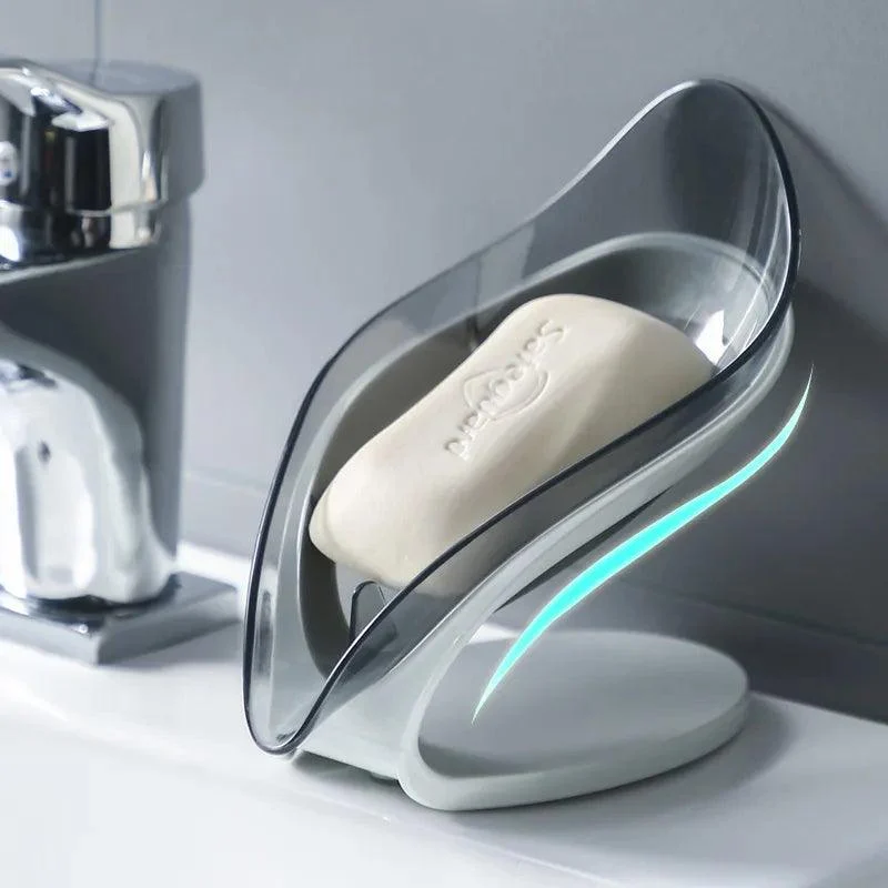 Leaf-Shaped Non-slip Soap Holder: Elegant Bathroom Storage Solution -