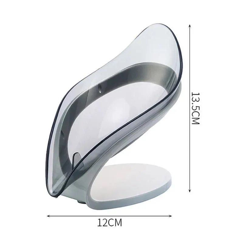 Leaf-Shaped Non-slip Soap Holder: Elegant Bathroom Storage Solution -
