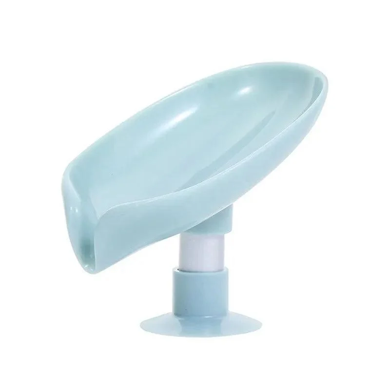Leaf-Shaped Non-slip Soap Holder: Elegant Bathroom Storage Solution -