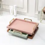 Leather Storage Tray Desktop Home Decorate Table Organizer Plate for Food Tea Cosmetics Jewelry Sundries Tray f720a2c4 cd24 48a5 a132 ca73e16e6d9a