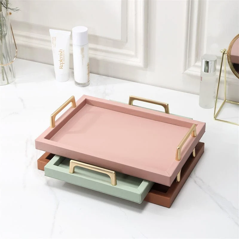 Leather Storage Tray Desktop Home Decorate Table Organizer Plate For Food Tea Cosmetics Jewelry Sundries Tray F720a2c4 Cd24 48a5 A132 Ca73e16e6d9a